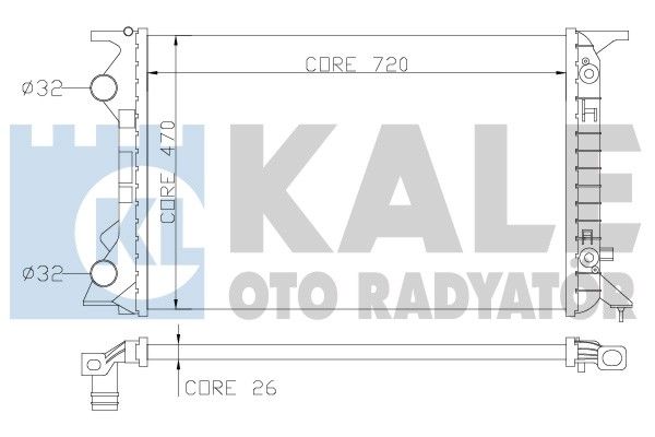 KALE OTO RADYATÖR Радиатор, охлаждение двигателя 353400